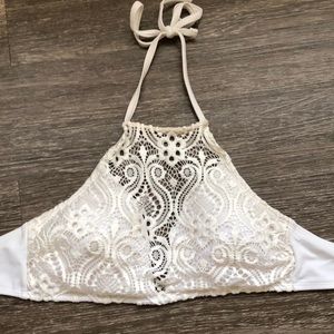 Xhilaration White “Lace” Bikini Top